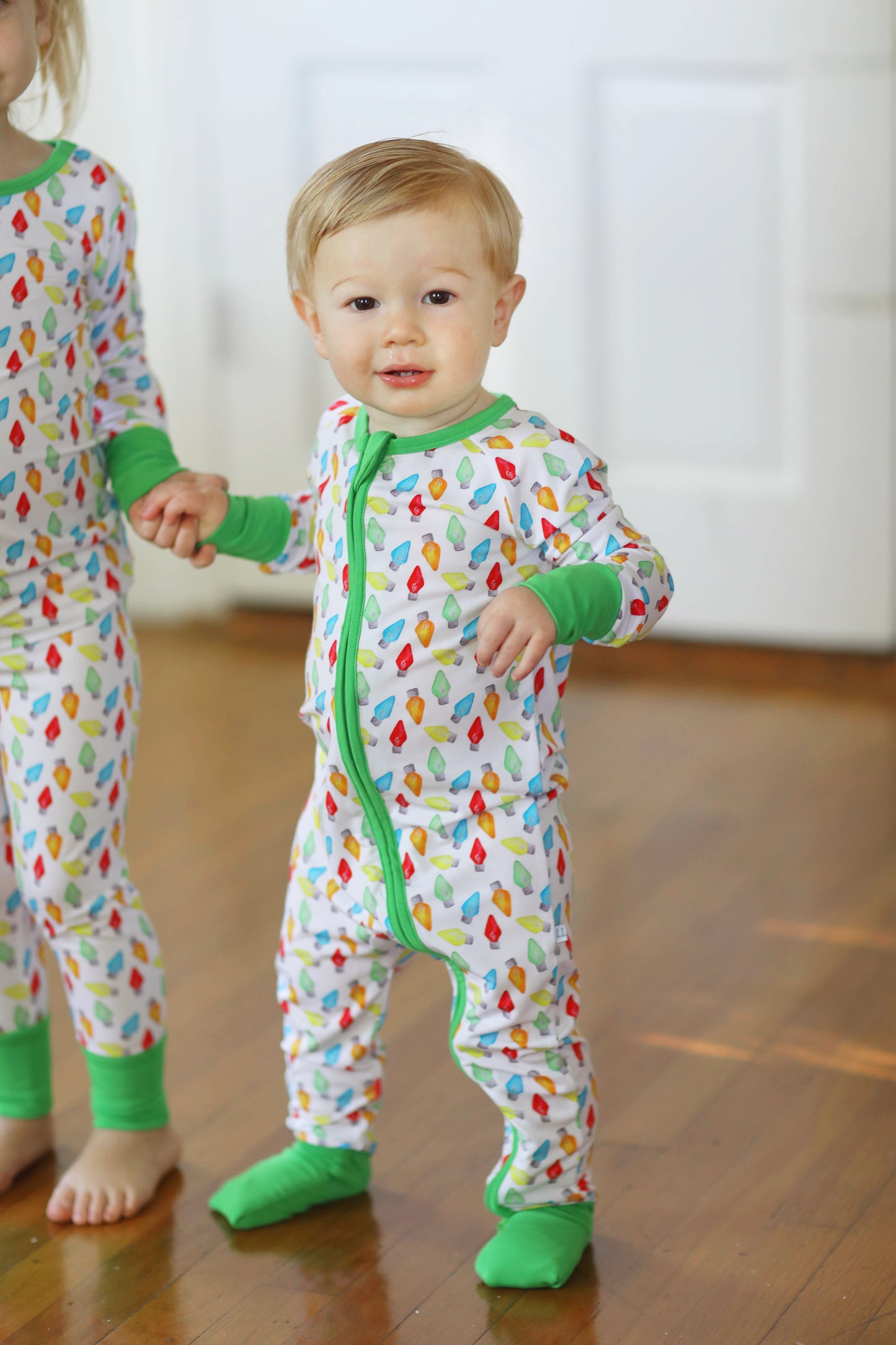 Bamboo Convertible Zip-Up- Christmas Lights (Unisex) Luella Lane