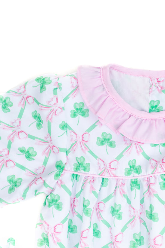 Load image into Gallery viewer, St. Patrick&amp;#39;s Watercolor Print Ruffle Collar Bubble
