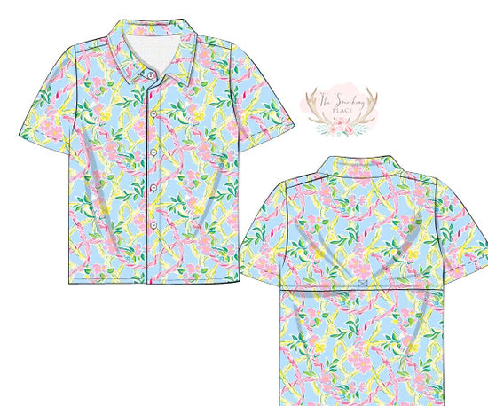 Resort Floral Button Down Fishing Shirt