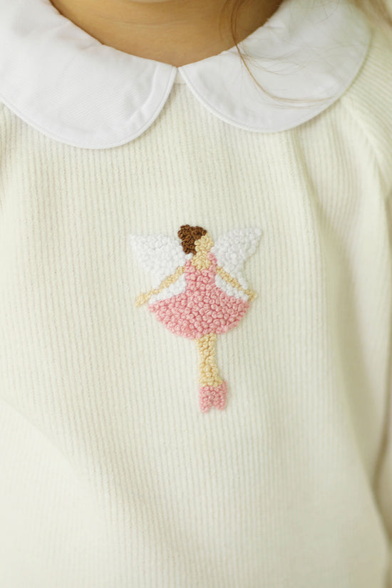 Sugarplum Fairy French Knot Ivory Sweater Bubble Pant Set