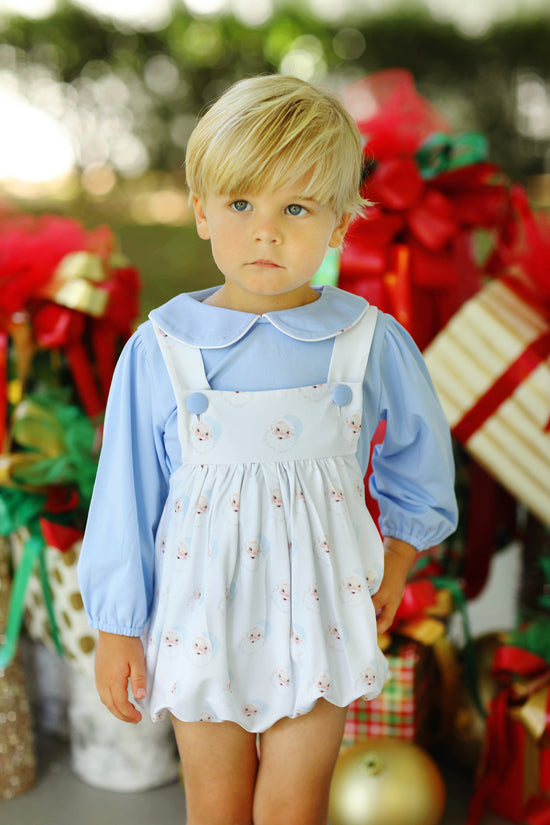 Blue Santa Jersey Knit Bubble Set