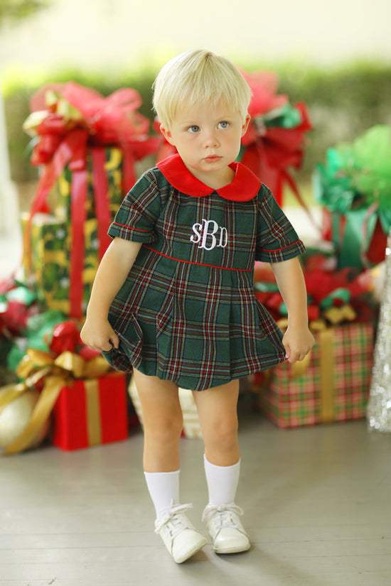 Green Tartan Collared Bubble