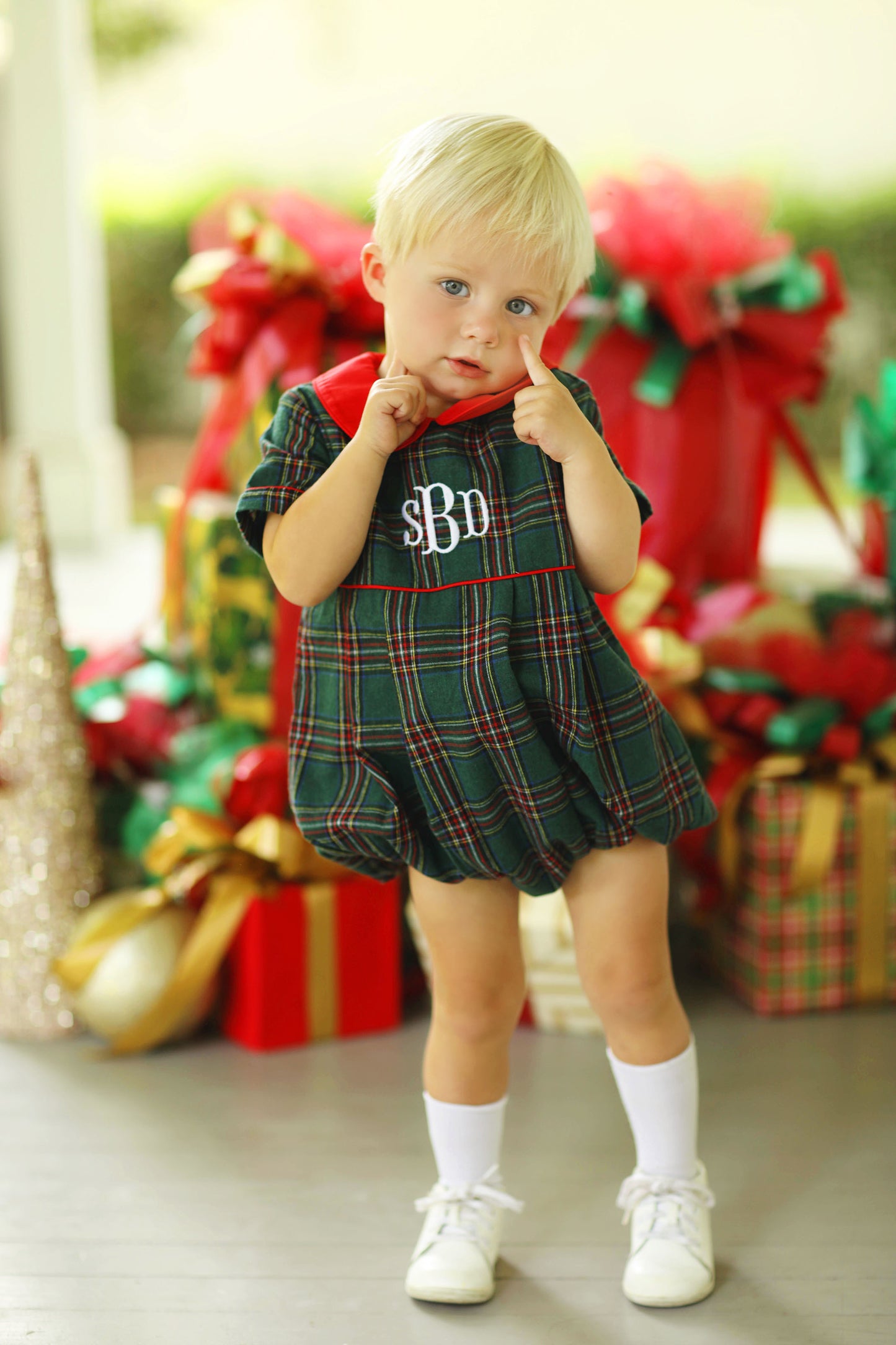 Green Tartan Collared Bubble