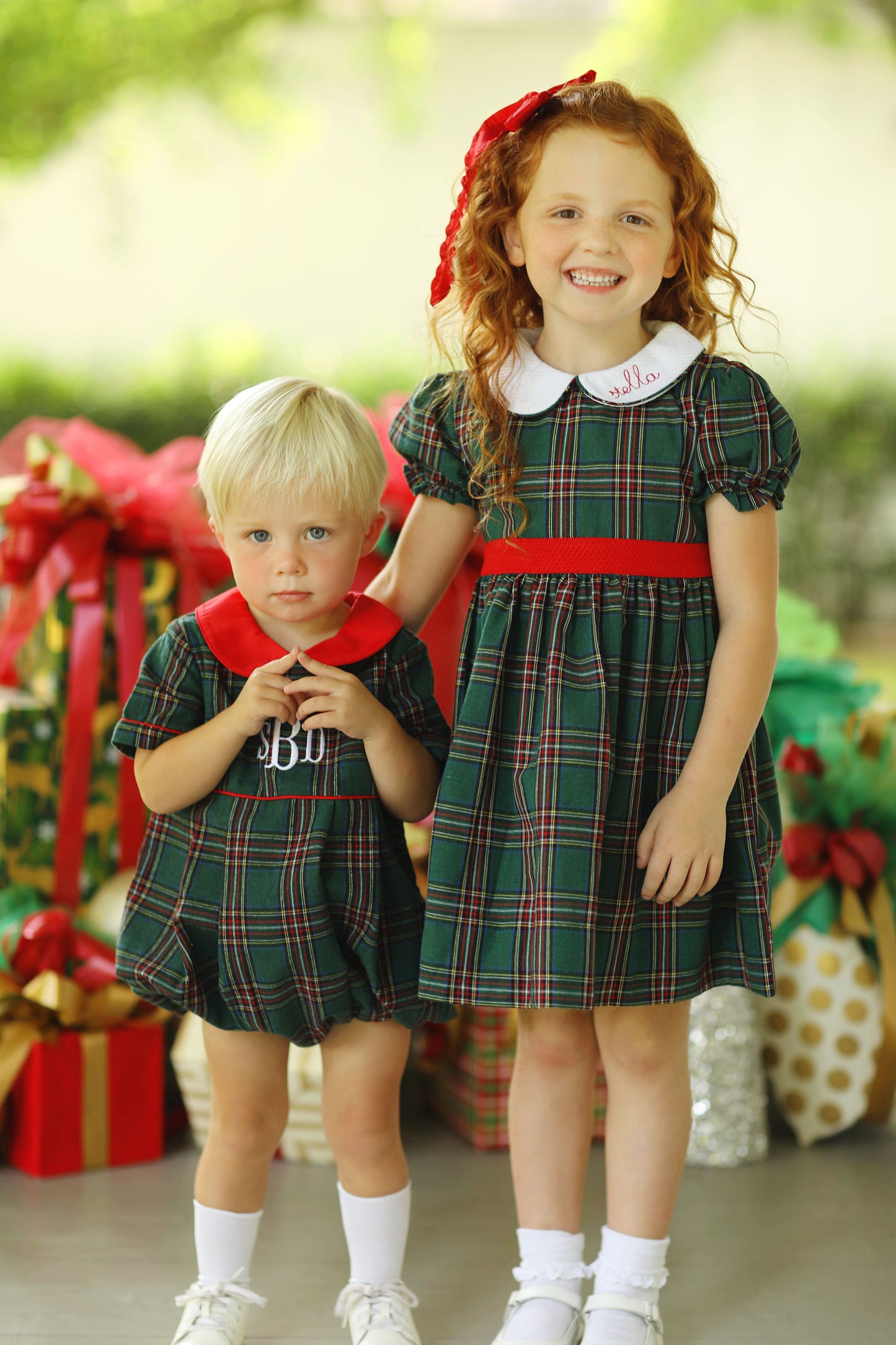 Green Tartan Collared Bubble