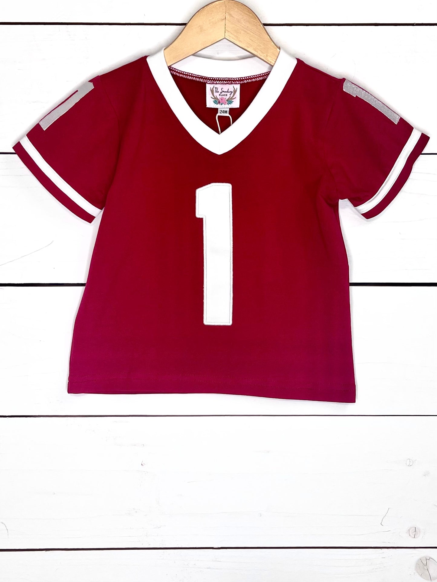 Crimson Knit Football Jersey