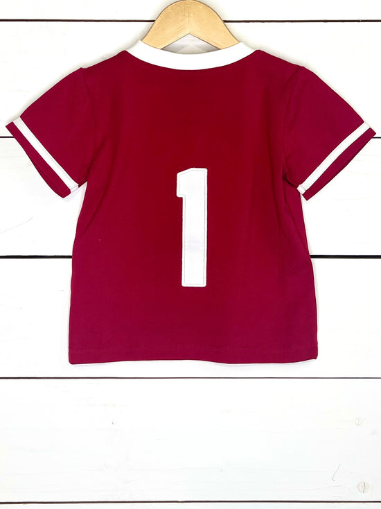 Crimson Knit Football Jersey