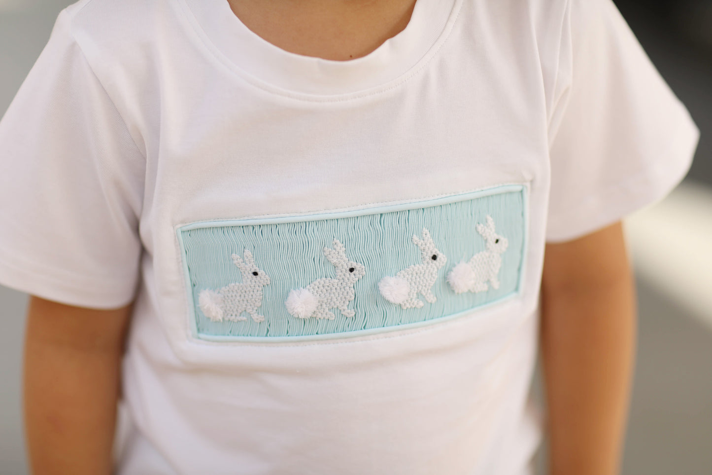 Bunny Smocked Seafoam Short Set