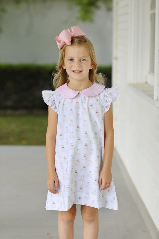 Watercolor Bow Ghost Print Angel Wing Dress