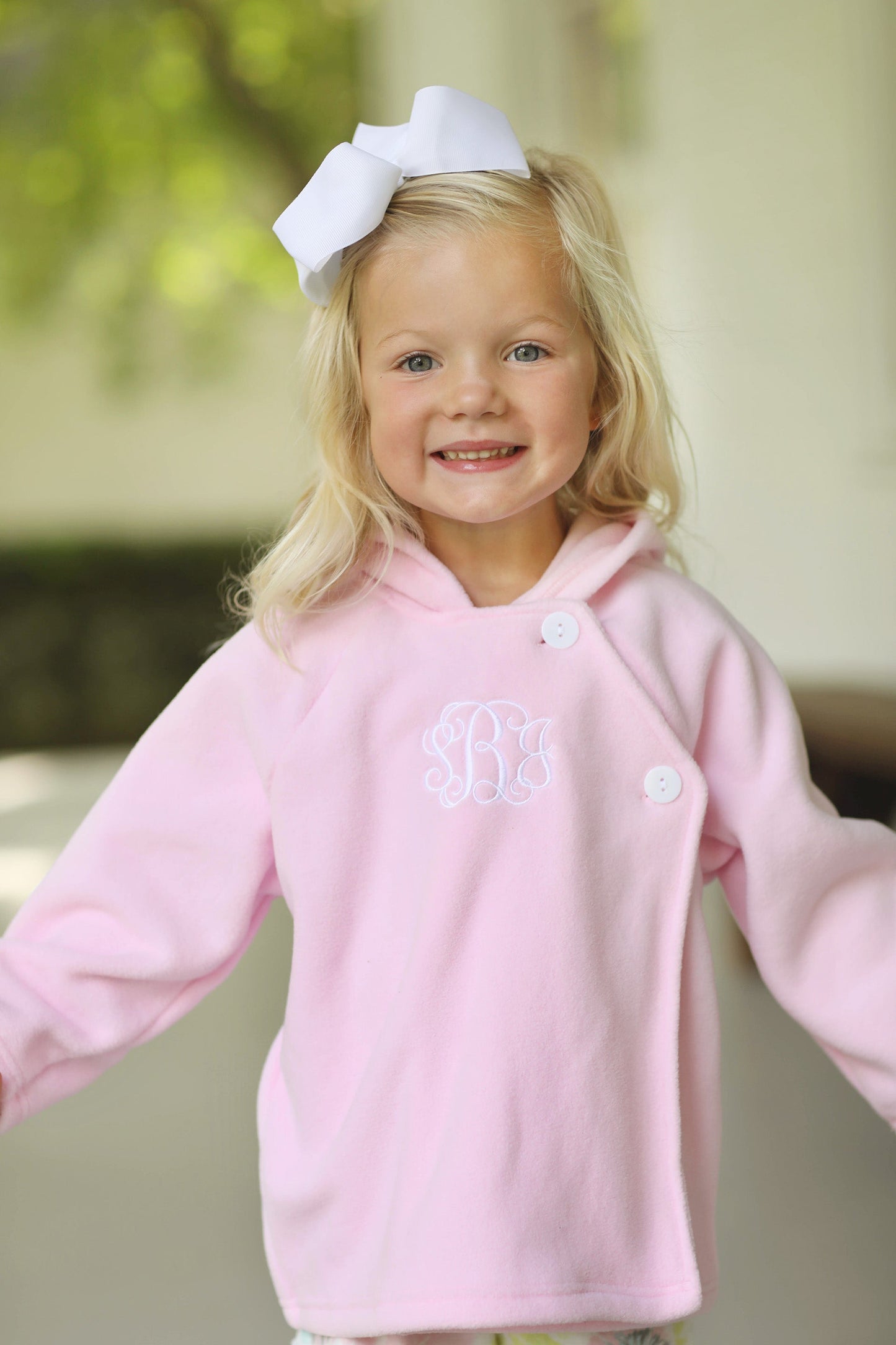 Light Pink Fleece Hooded Coat