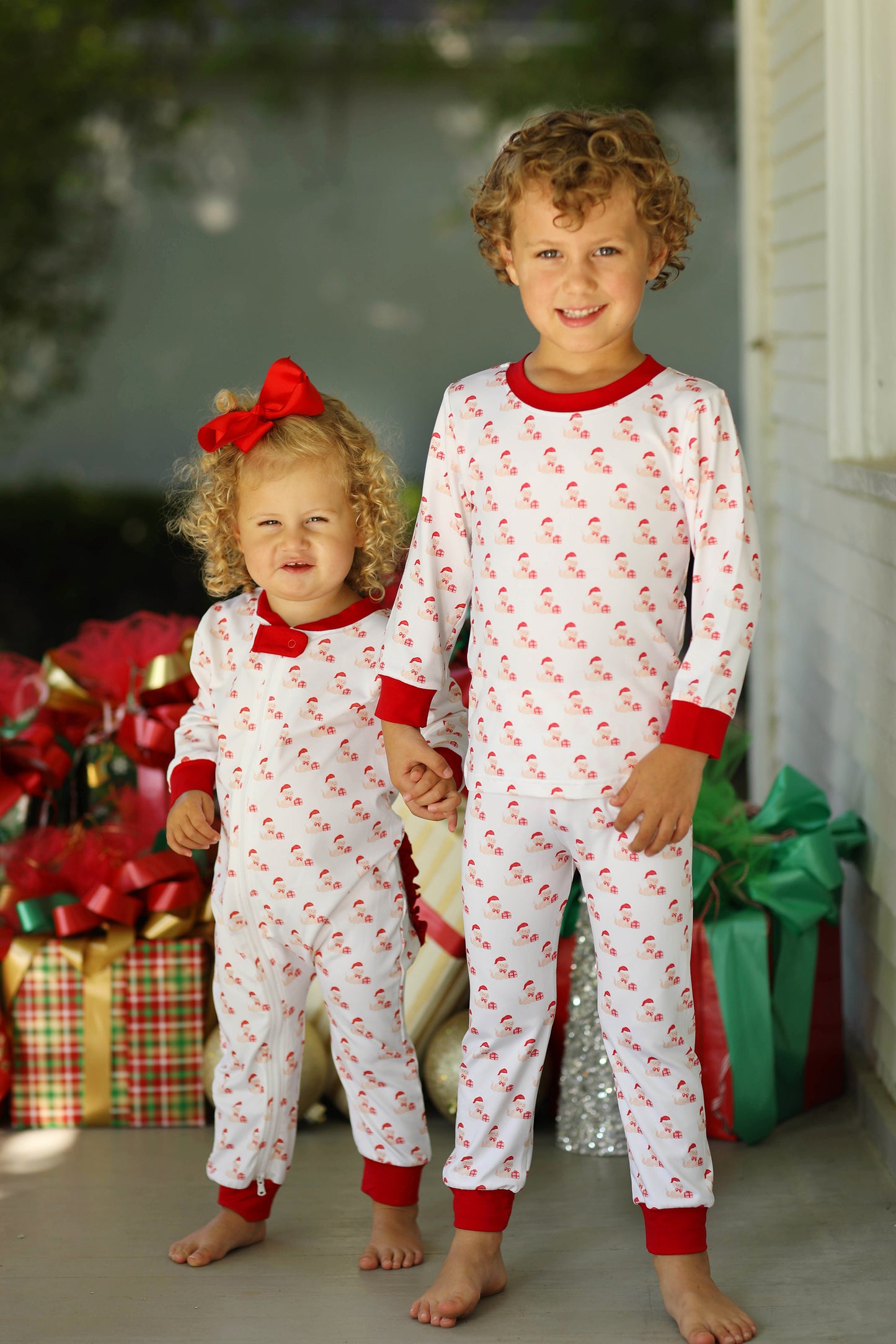 Puppy Dog Christmas Knit Pajamas Set-Unisex