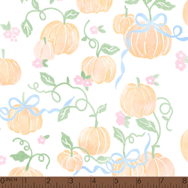 Knit Pumpkin Bow Print Pajamas