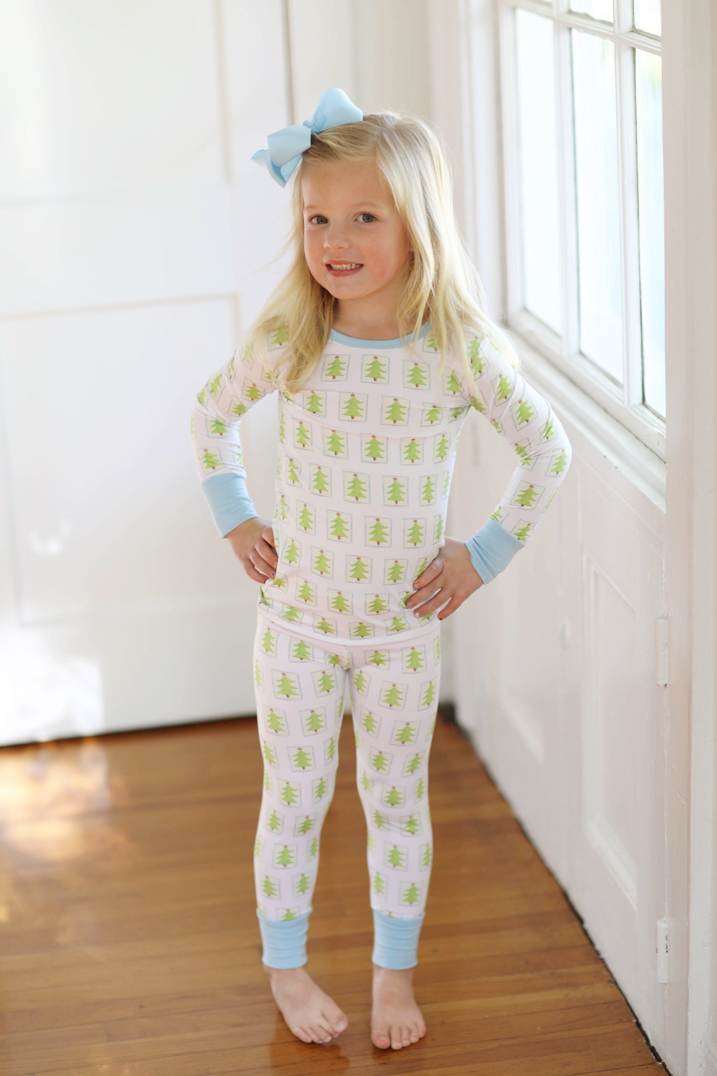 Bamboo Pajamas Set- Christmas Trees (Unisex) Luella Lane