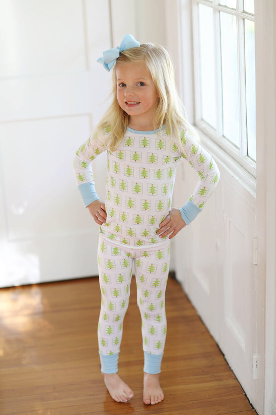 Bamboo Pajamas Set- Christmas Trees (Unisex) Luella Lane