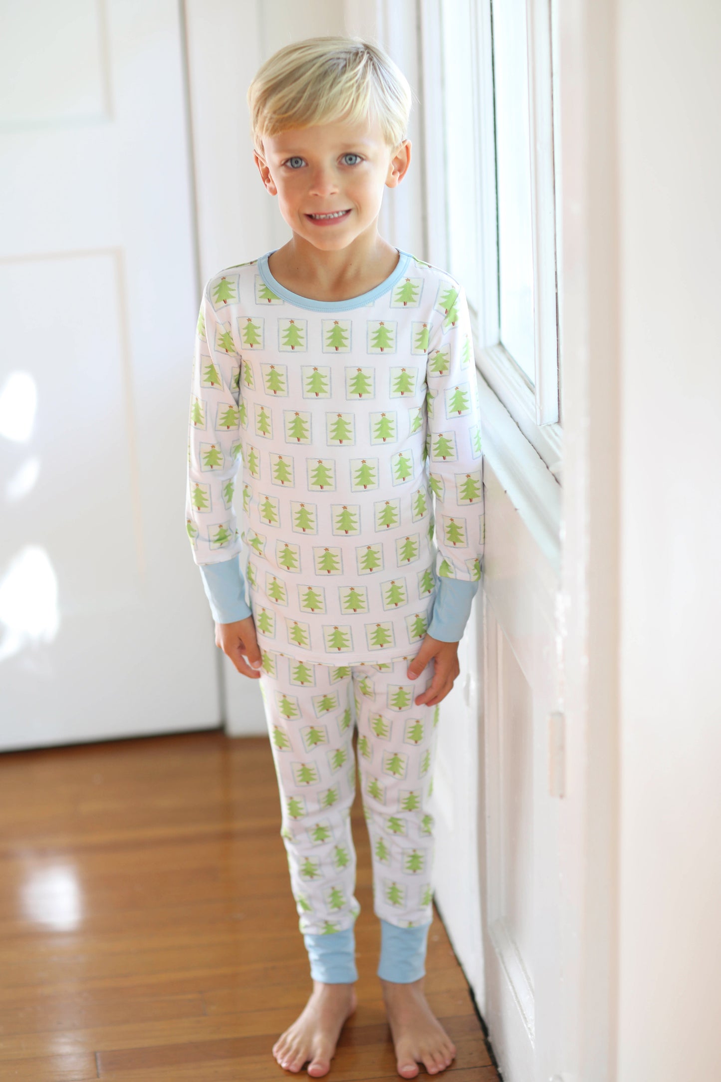 Bamboo Pajamas Set- Christmas Trees (Unisex) Luella Lane
