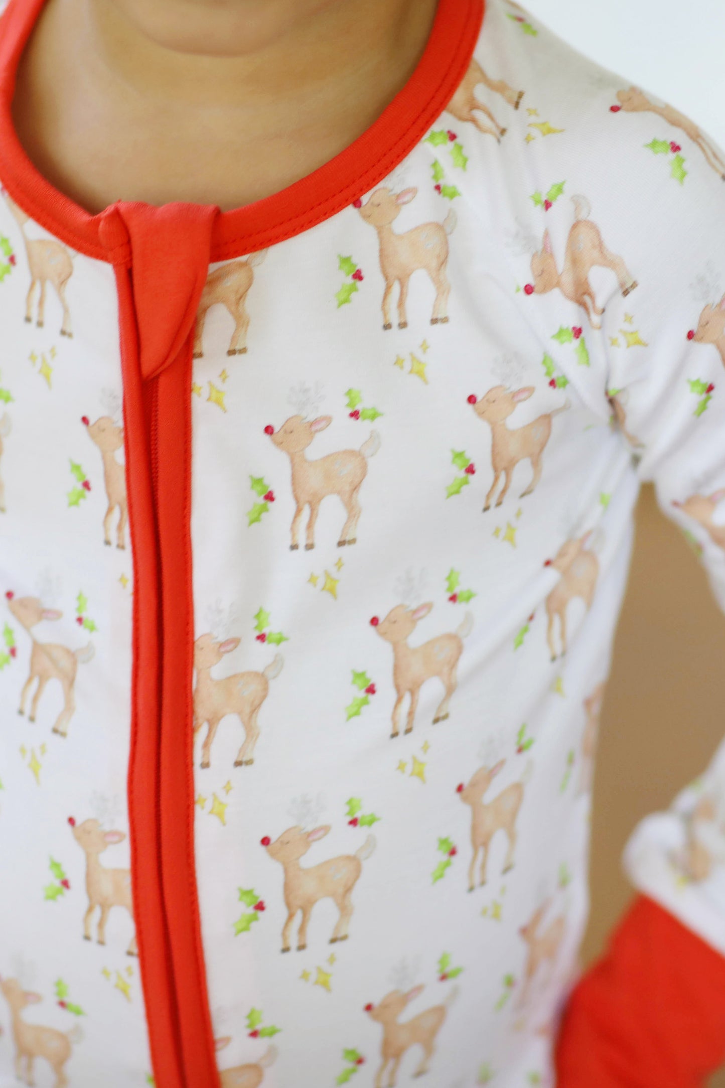 Load image into Gallery viewer, Bamboo Convertible Zip-Up- Rudolph (Unisex) Luella Lane
