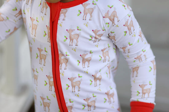 Load image into Gallery viewer, Bamboo Convertible Zip-Up- Rudolph (Unisex) Luella Lane
