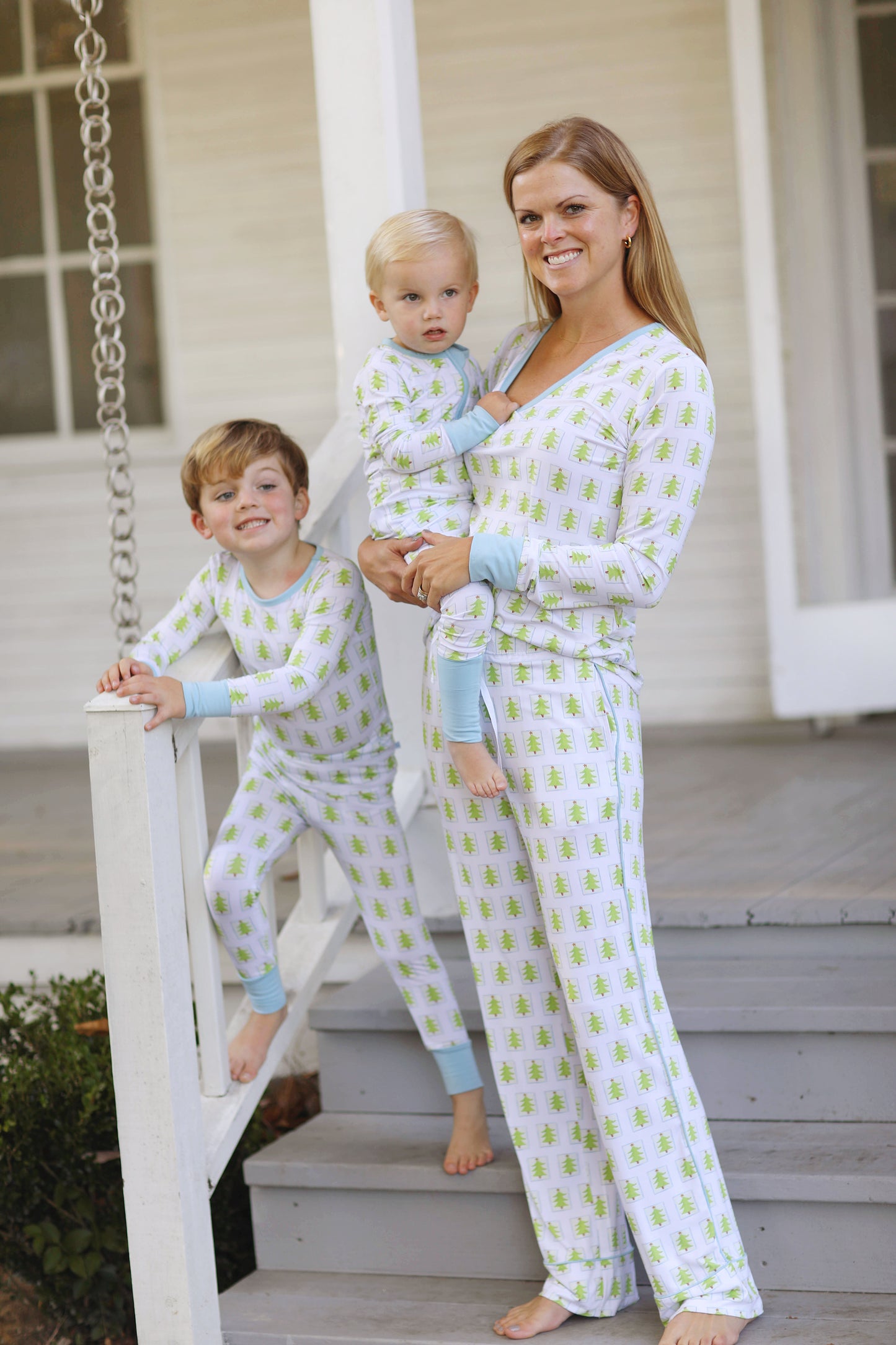 Bamboo Ladies Pajamas Set- Christmas Trees (Luella Lane)