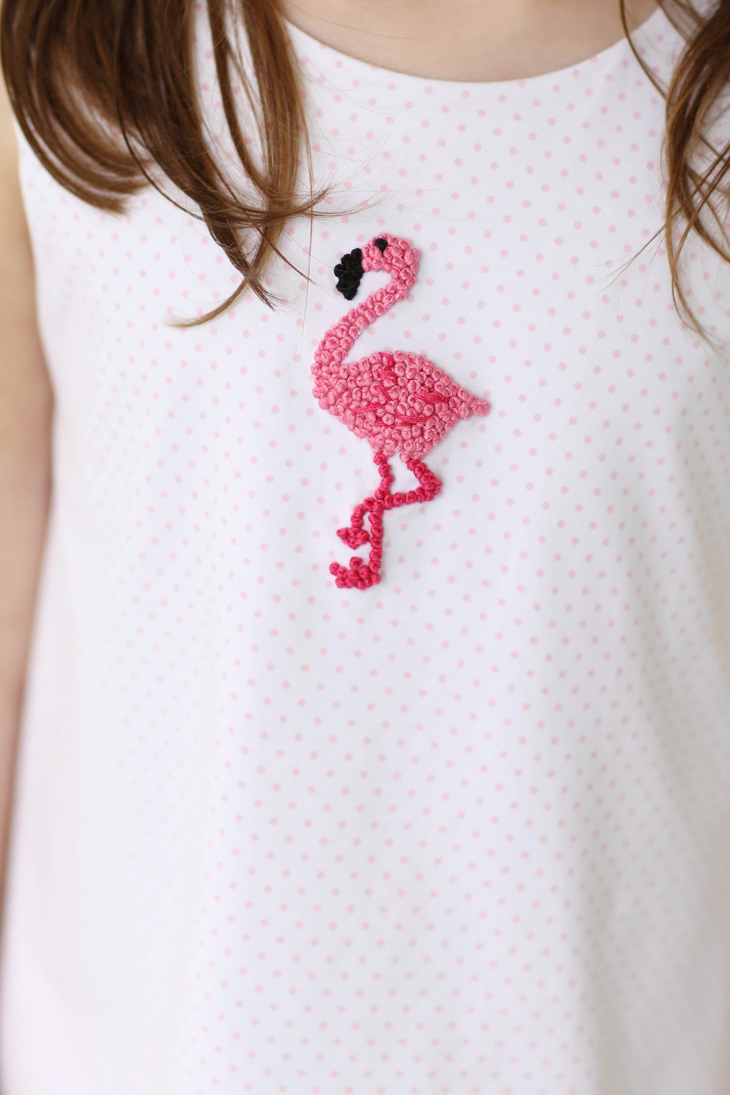 Flamingo French Knot Pink Bitty Dot Ruffle Short Set